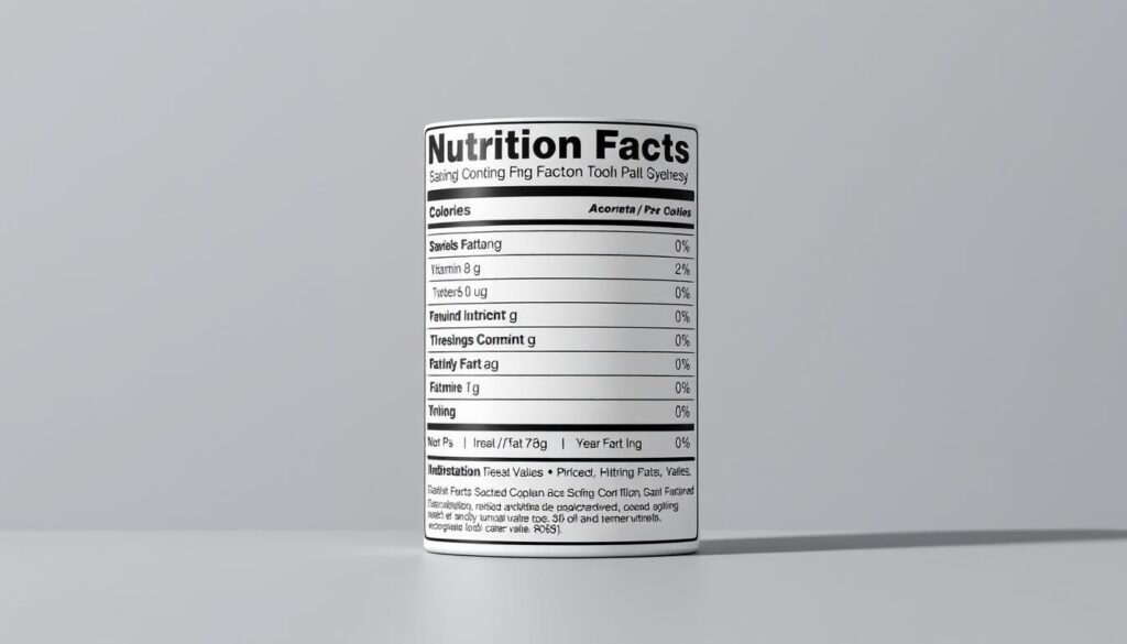 nutrition label